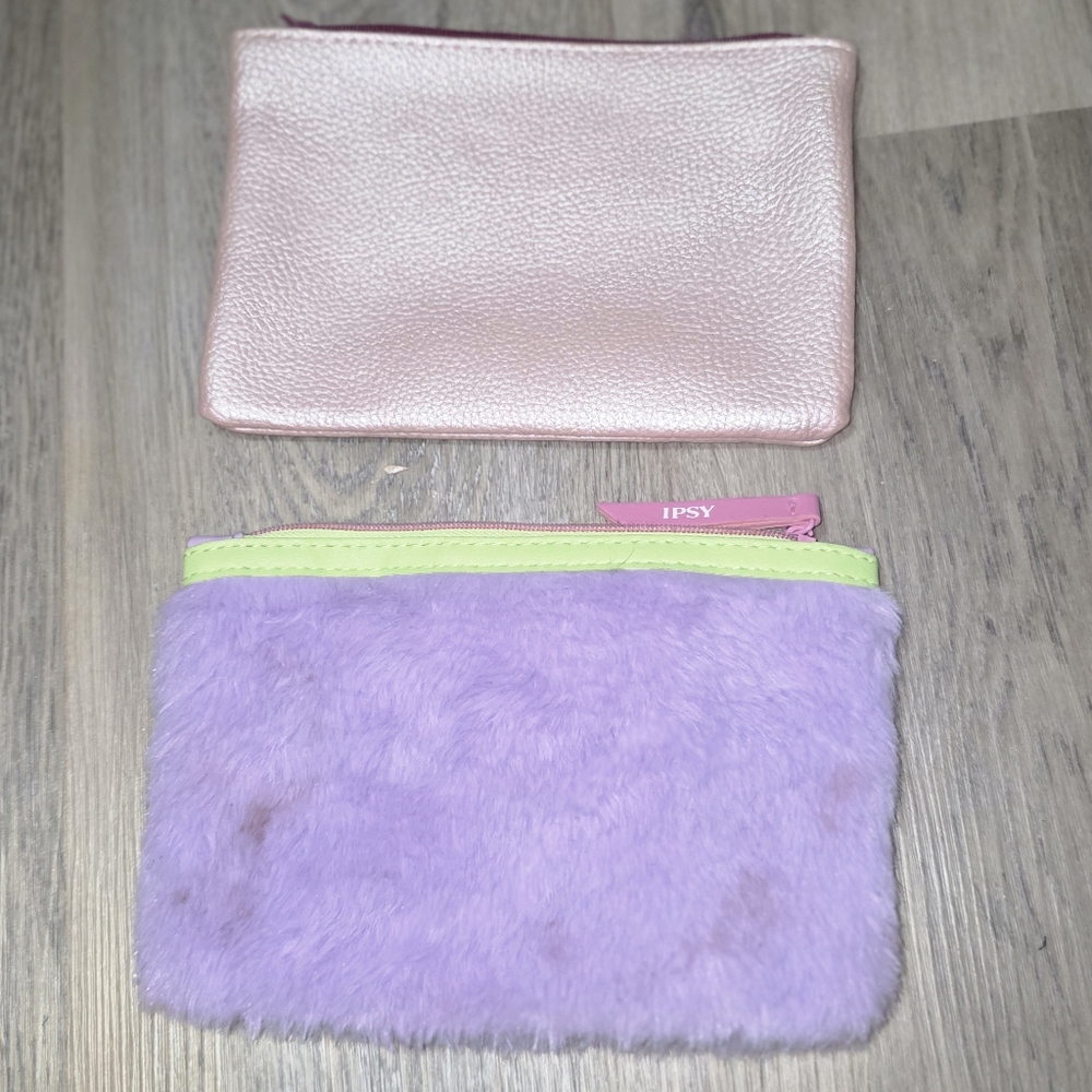 Ipsy Pink and Lavender Cosmetic Bags